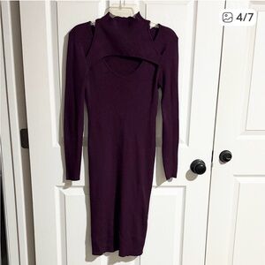 Almost Famous Deep Purple Long Sleeve Dress 2X